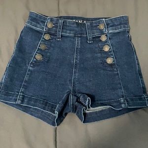 american eagle button shorts